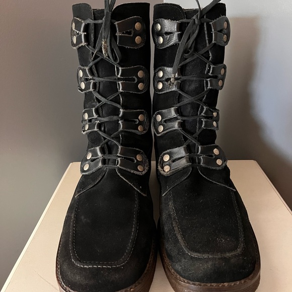 Vintage Melangit Women Snow Winter Suede  Boots SZ US 9.5 Foot lenght 12 Inches - Picture 3 of 7